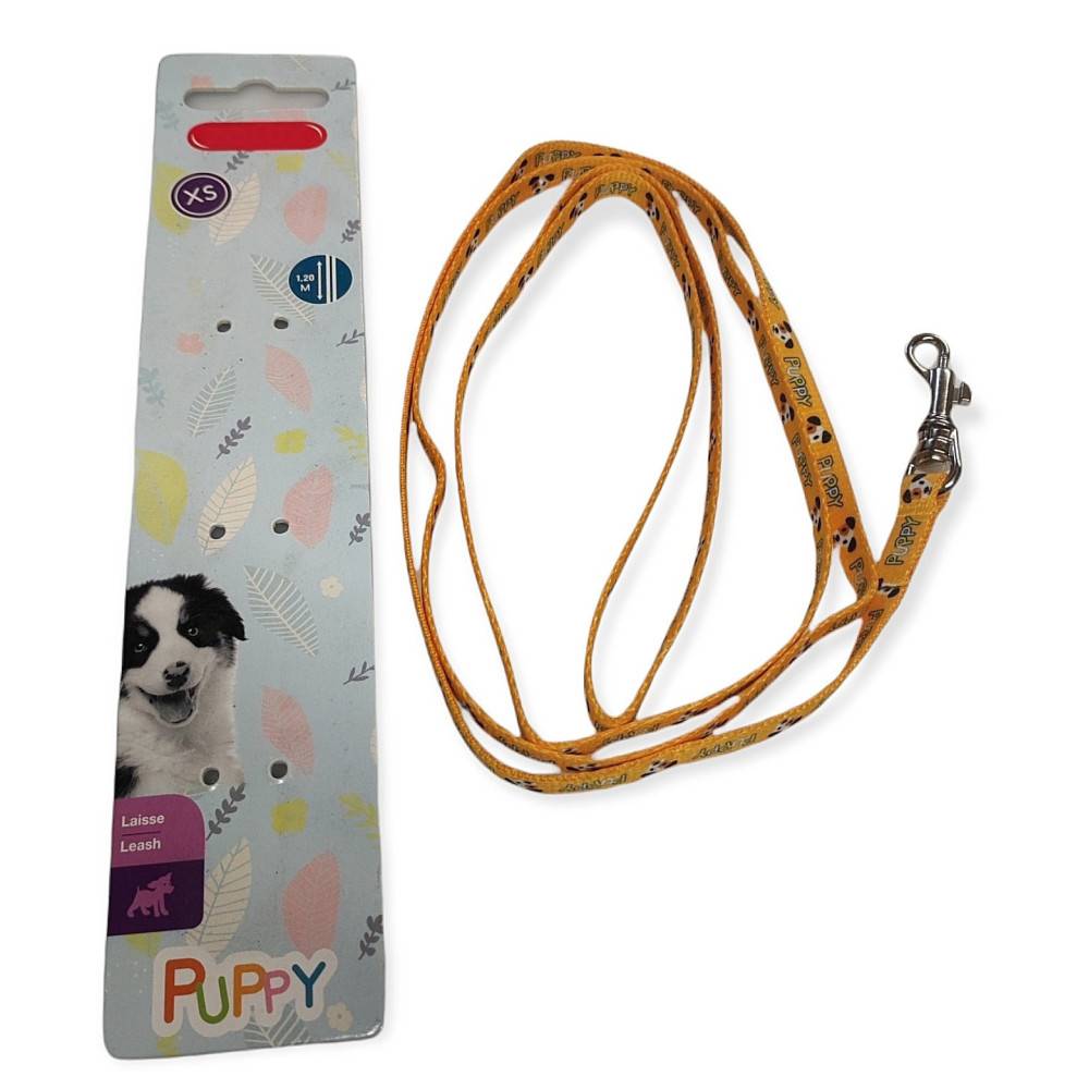 Laisse jaune PUPPY MASCOTTE 1,20m pour chiots - Image 3