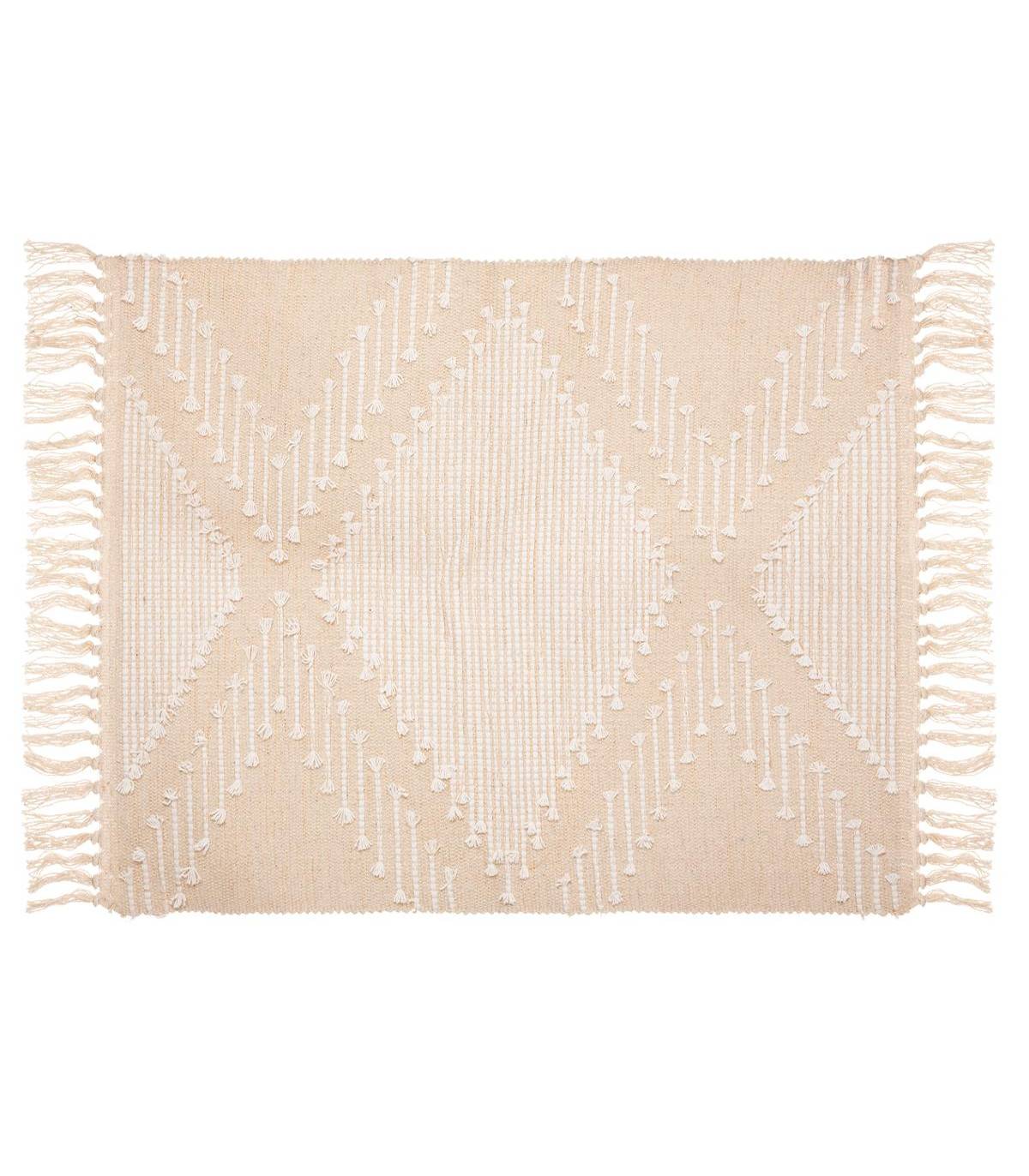 Tapis décoratif en Coton motif sable et cuivre 60 x 90 cm - Image 1