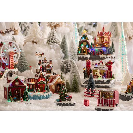 Village lumineux sapin 13 LED multicolore musical ATMOSPHERA CREATEUR D'INTERIEUR - Image 7