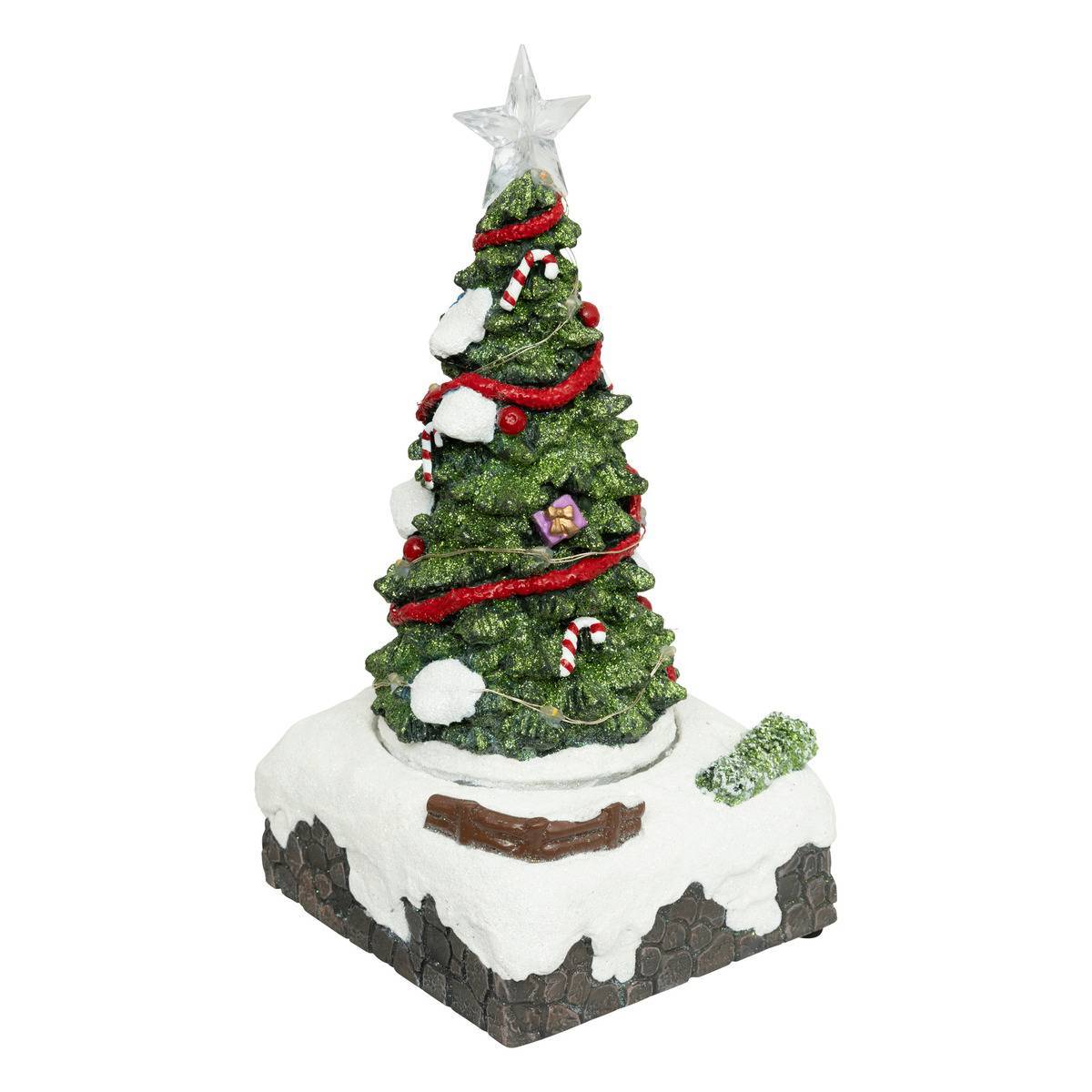 Village lumineux sapin 13 LED multicolore musical  ATMOSPHERA CREATEUR D'INTERIEUR - Image 1