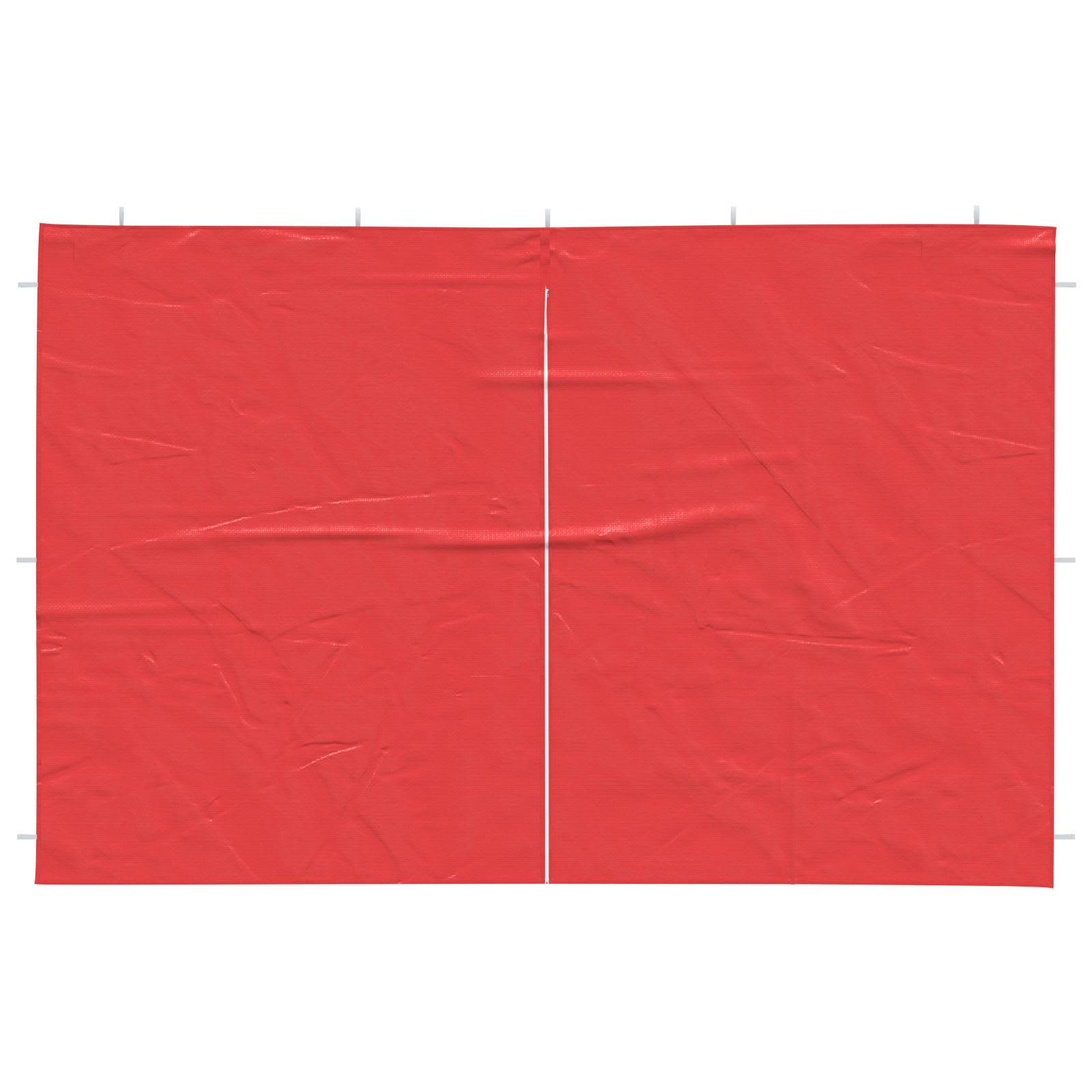ComfortXL - Lot 2 panneaux latéraux en PE pour tente de réception protection météo 3x1.95m Rouge - ComfortXL Outdoor Living - Image 3