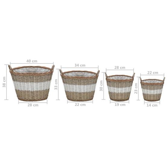 Prolenta Premium - Jardinière osier marron 22/14 x 23 cm - Prolenta premium p346.8 - Image 7
