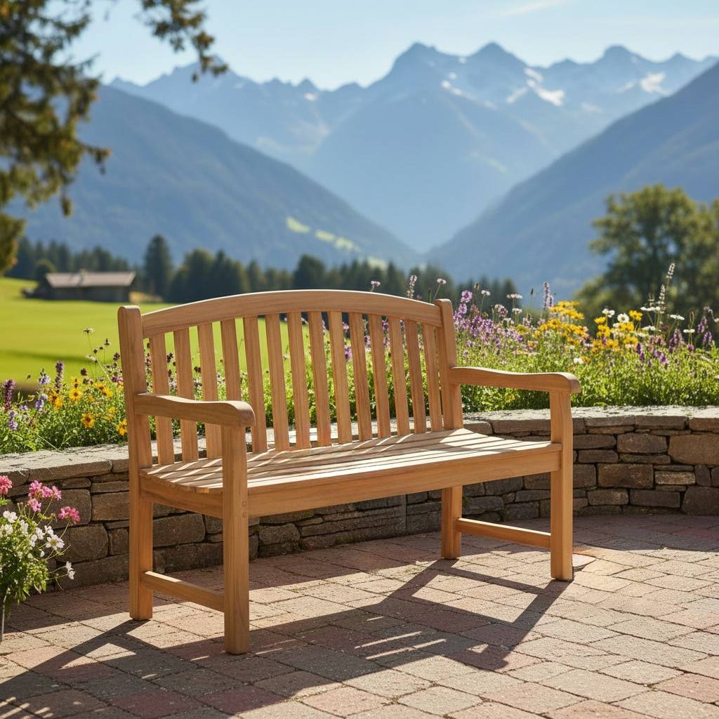 Banc en teck massif Oxford 130 cm - TECK'Attitude - Image 2