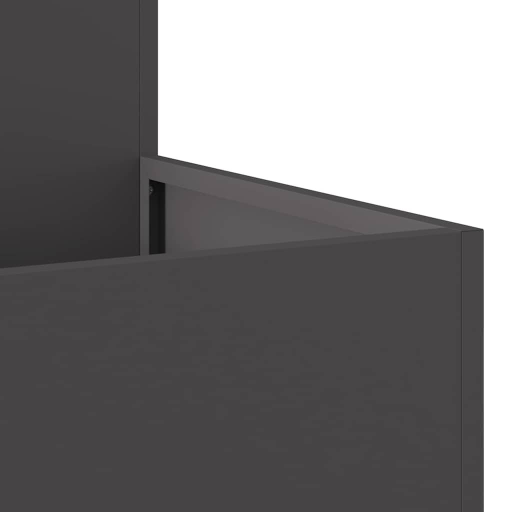 Maison Chic - Cache-pot, Pot De Fleurs Noir 100 x 100 x 48 cm Acier g403 - Image 8