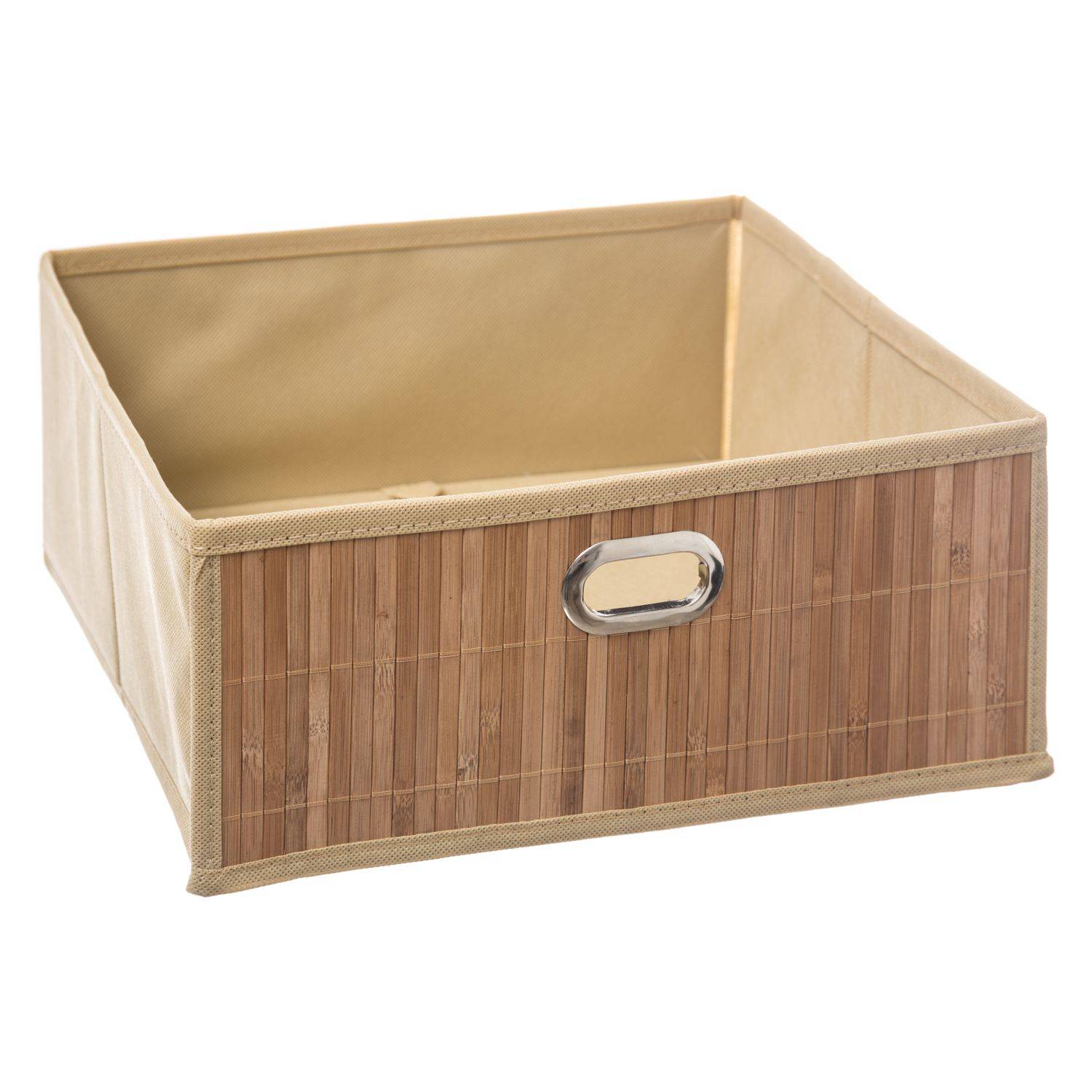 Boîte de rangement design en bambou et tissu Mix'n modul - Marron - Five Simply Smart - Image 1