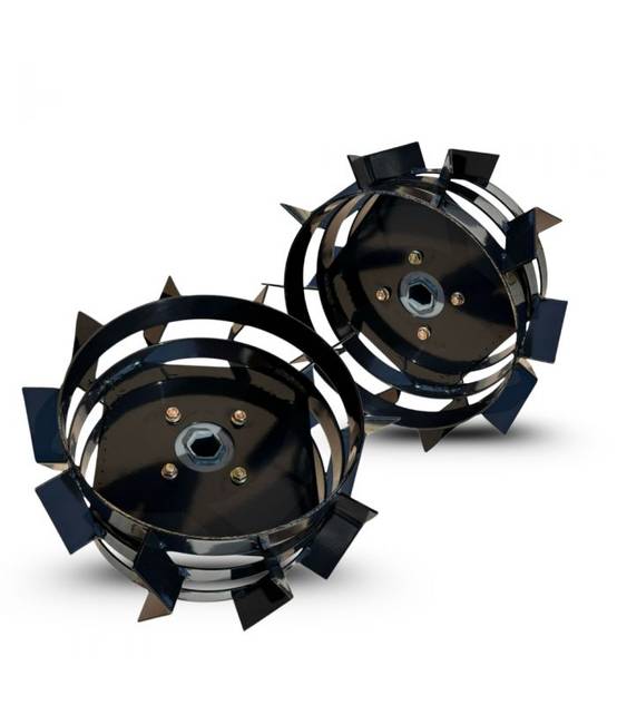 Paire de roues métalliques 4.00-8 axe 23 mm pour motoculteur toute marque – DAEWOO DAACC-116-23 - Image 1