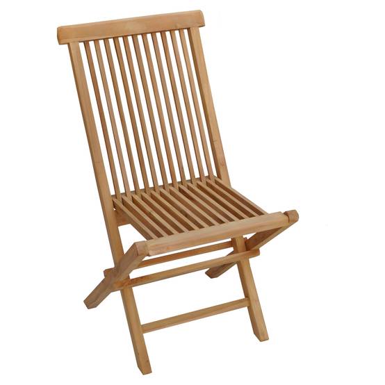 Salon de jardin en teck JAVA - table rectangulaire et chaises pliantes - 8 places - HAPPY GARDEN - Image 5