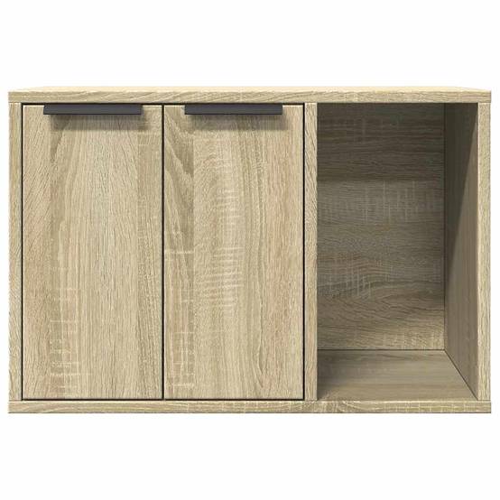 Meuble de bac à litière bois d'ingénierie chêne sonoma 60 x 40 x 40 cm - PANGIVO - Image 5