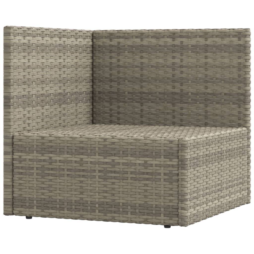 Helloshop26 - Salon de jardin meuble d'extérieur ensemble de mobilier 6 pièces avec coussins gris résine tressée - Image 4