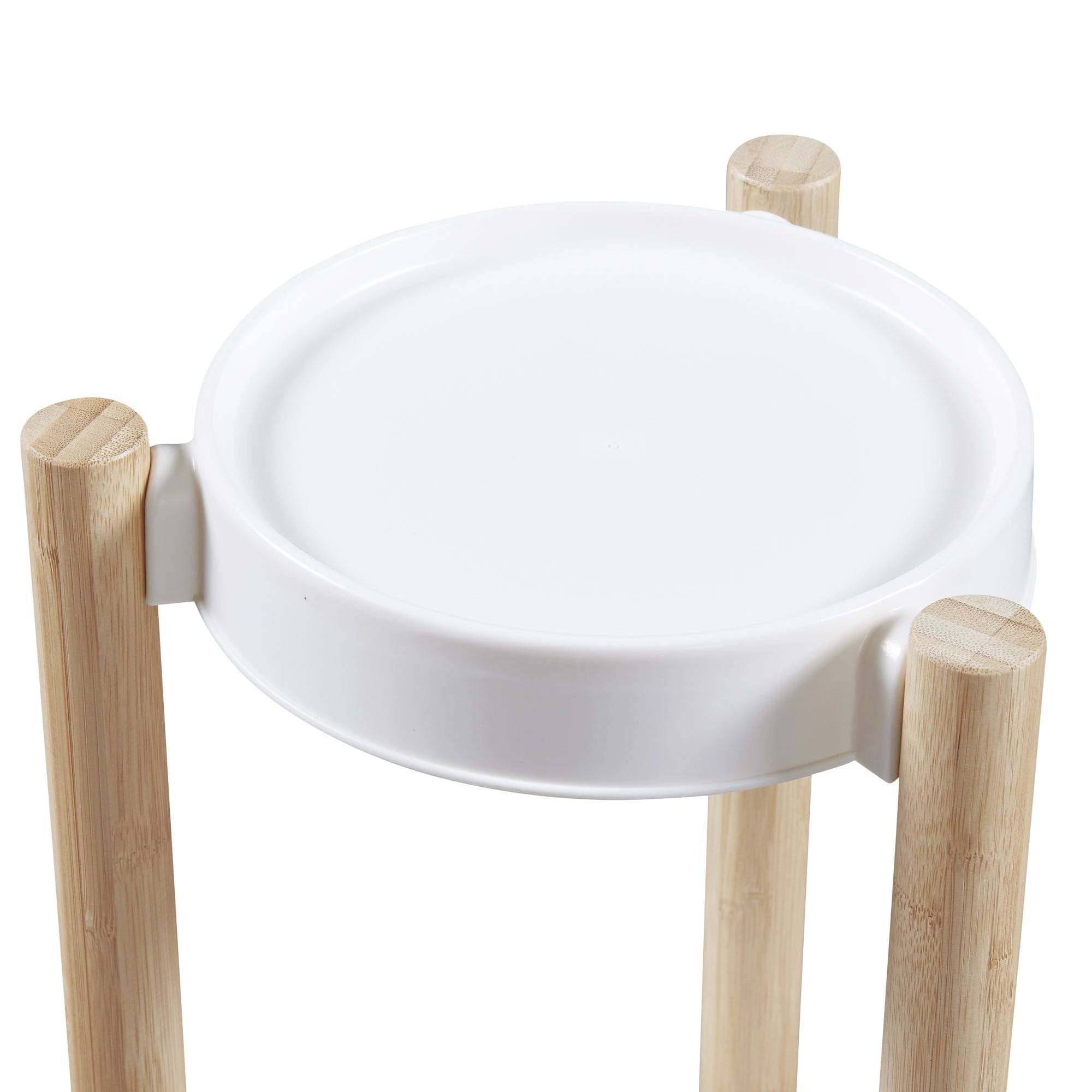 Étagère à plantes sastamala à 3 niveaux bambou 78 x 25 x 25 cm naturel blanc - Image 3