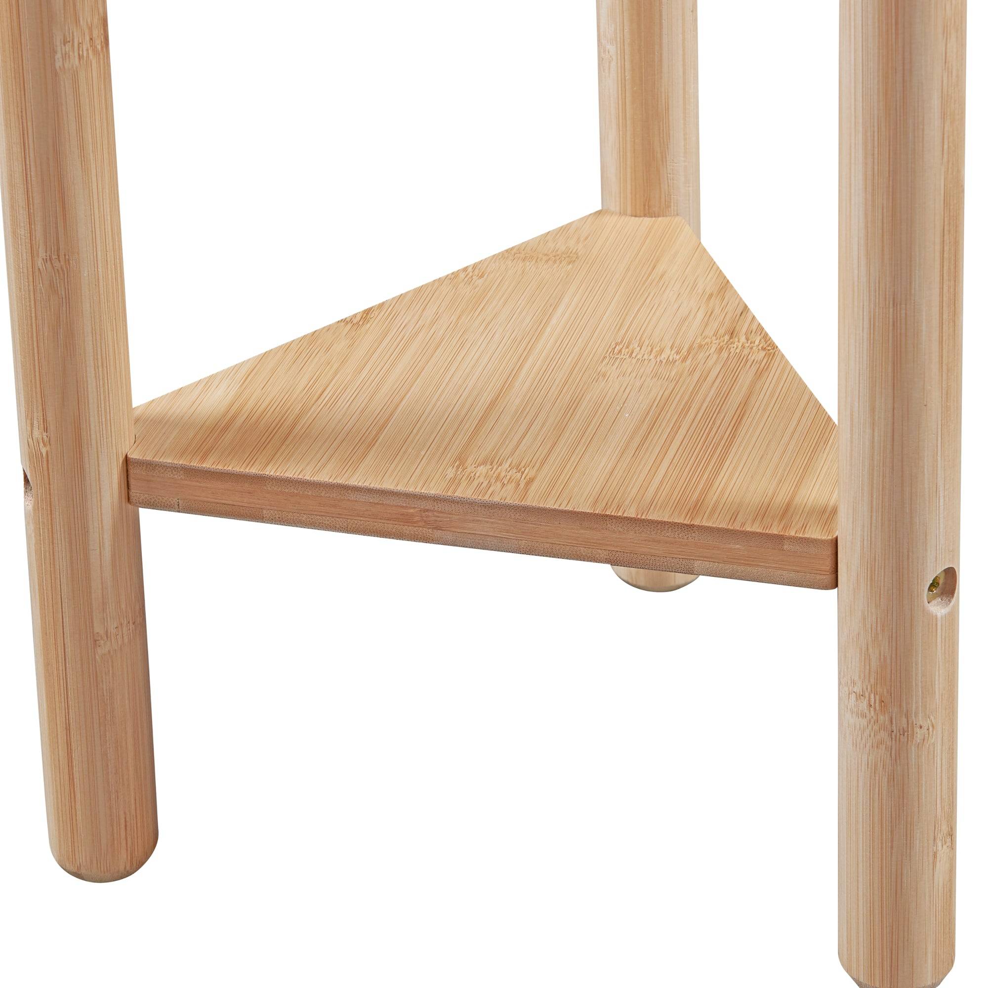 Étagère à plantes sastamala à 3 niveaux bambou 78 x 25 x 25 cm naturel blanc - Image 5