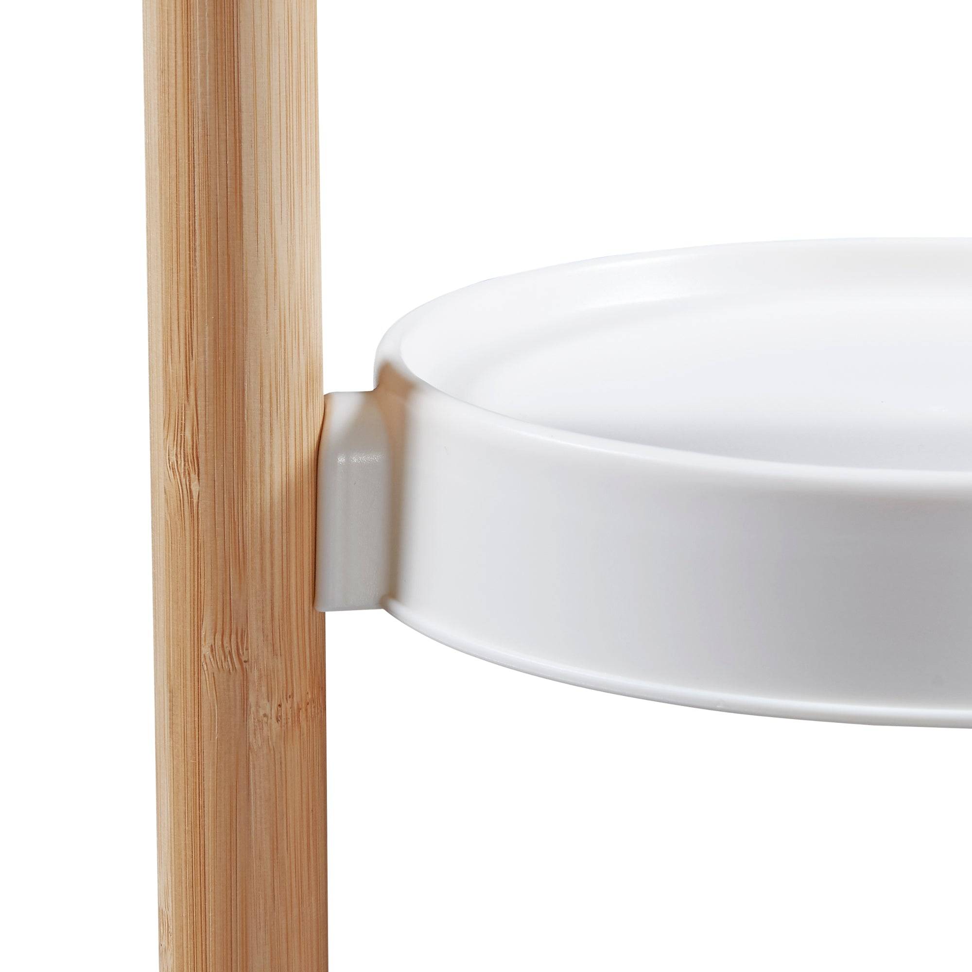 Étagère à plantes sastamala à 3 niveaux bambou 78 x 25 x 25 cm naturel blanc - Image 4