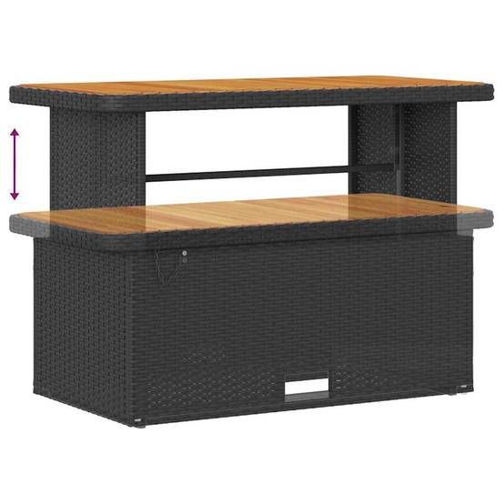 ComfortXL - Grand Salon de Jardin Noir Poly Rotin et Bois – Canapé Modulaire Spacieux avec Coffres – ComfortXL Outdoor Living - Image 8