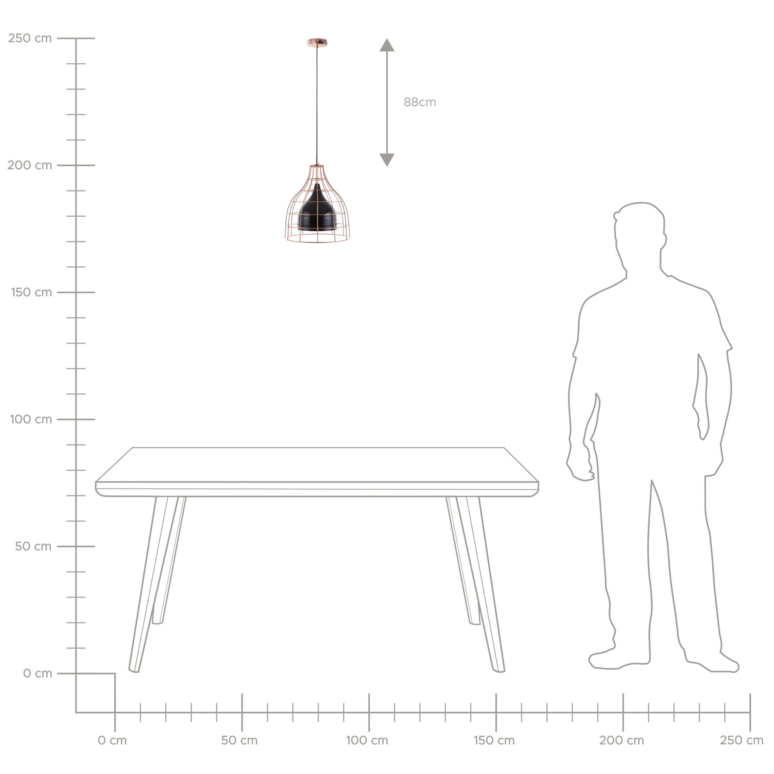 Beliani - Lampe suspension Métal Noir TRESA - Beliani - Image 4