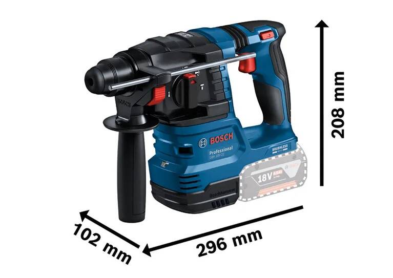 Bosch - Perforateur 18V SDS-Plus GBH 18V-22 - BOSCH - avec 2 batteries 4 Ah - chargeur - L-BOXX - 611924002 - Image 2