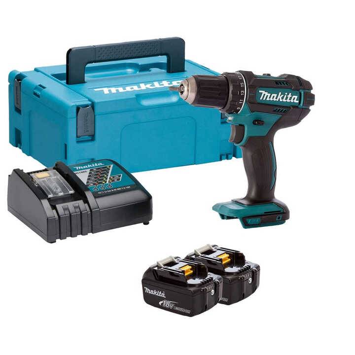 Perceuse visseuse 18V LXT - MaKITA - avec 2 batteries 3,0 Ah - cahrgeur - MAKPAC - DDF482RFJ - Image 1