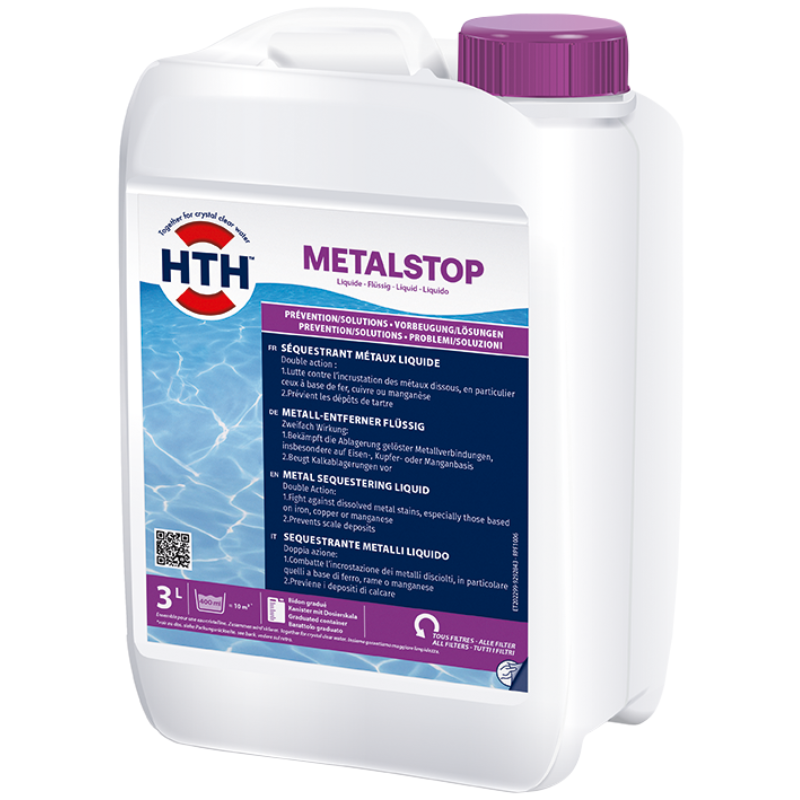 Séquestrant métaux piscine HTH MetalStop liquide 3 litres - 3 litres - Image 1