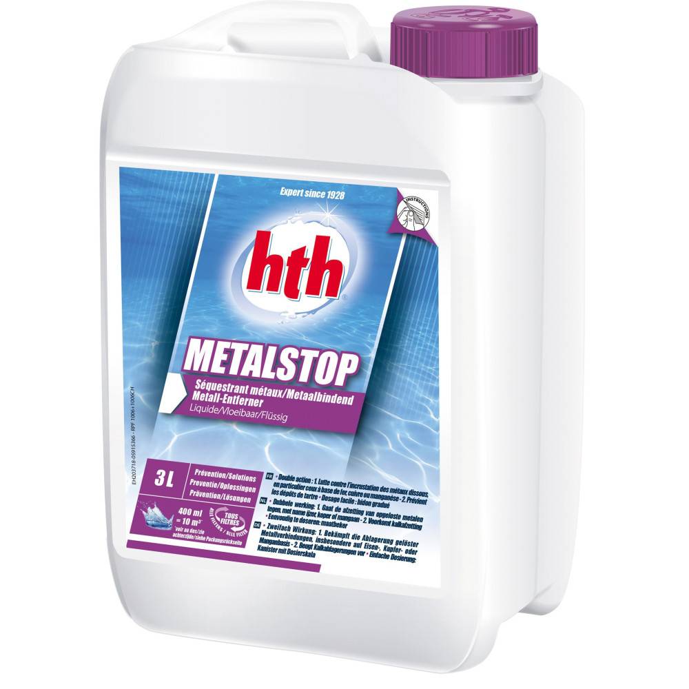Séquestrant métaux piscine HTH MetalStop liquide 3 litres - 3 litres - Image 2