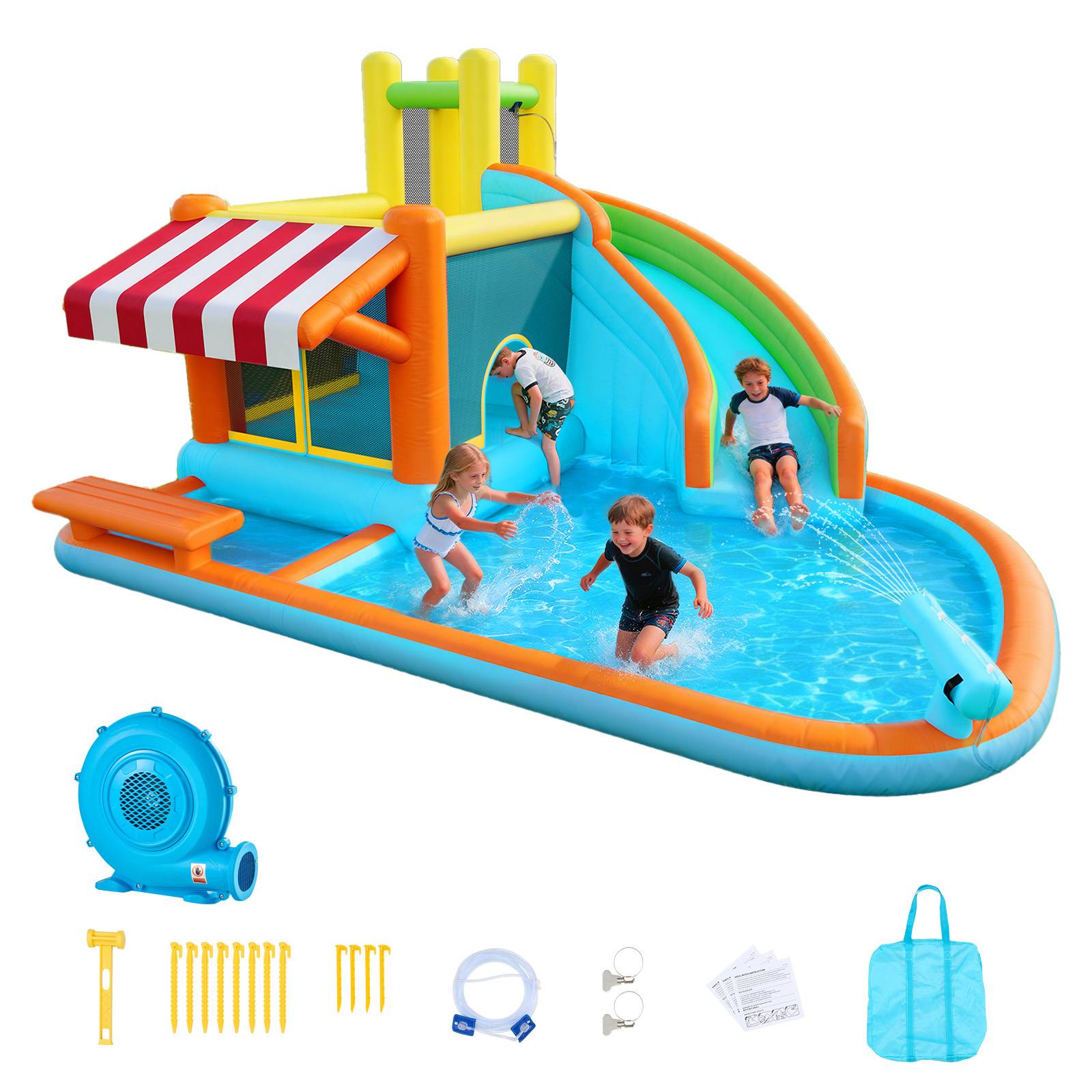 Vevor - VEVOR Château Gonflable Aire de Jeux Enfant 455x390x238 cm Kiosque de Jeu - Image 1