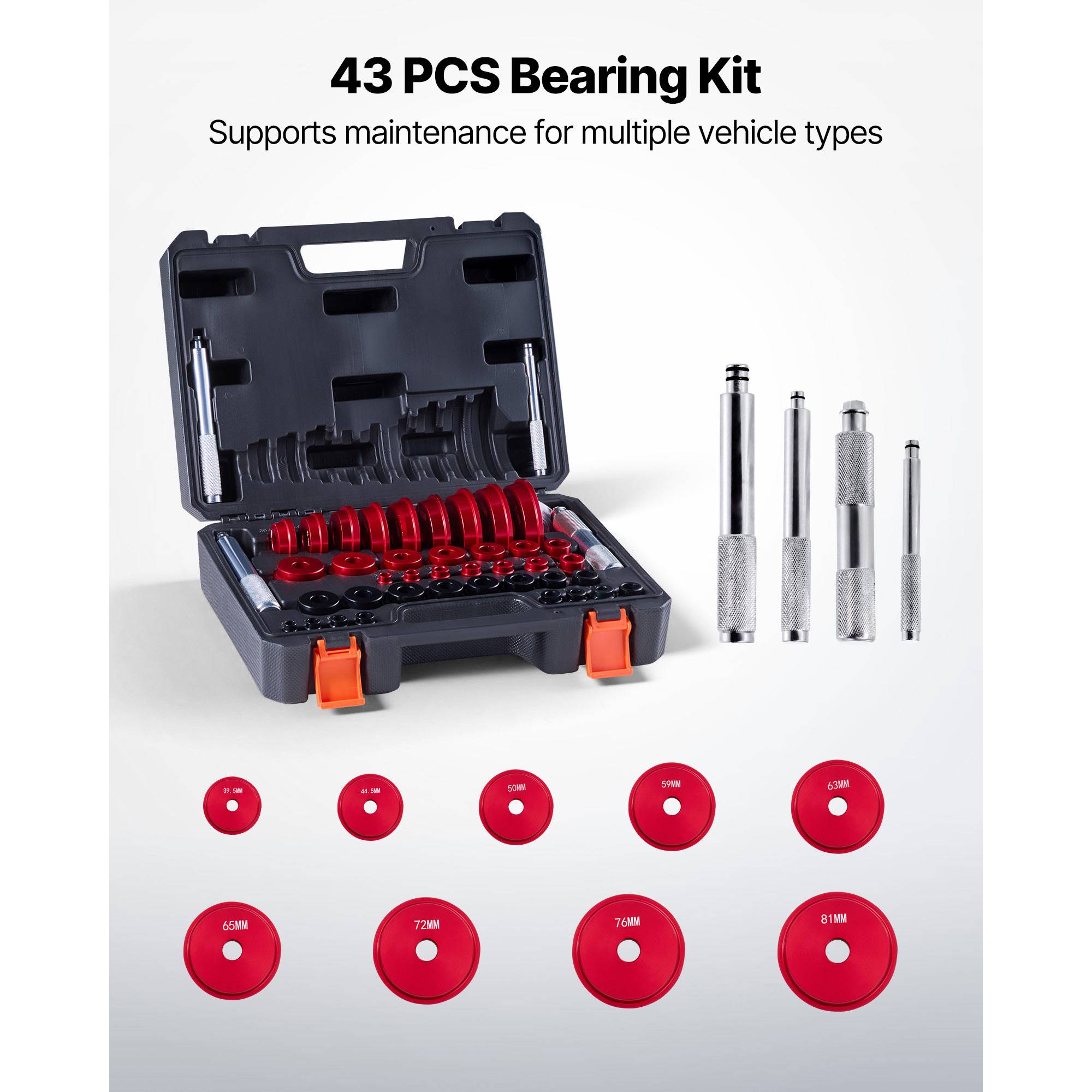 Vevor - Vevor Kit De Presse À Roulements Outils De Démontage De Bagues Joints 43pcs - Image 2
