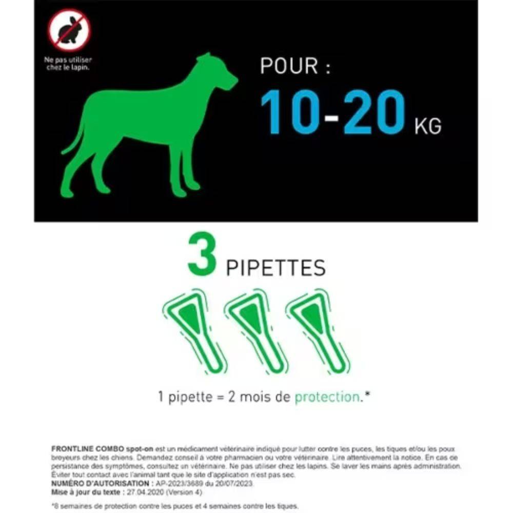 Frontline - Frontline Combo Chien - 3 plaquettes 3 pipettes - Image 6