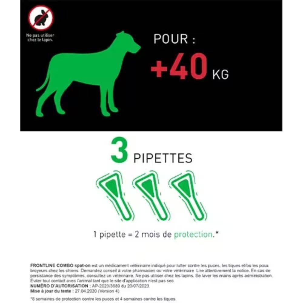 Frontline - Frontline Combo Chien - 3 plaquettes 3 pipettes - Image 10