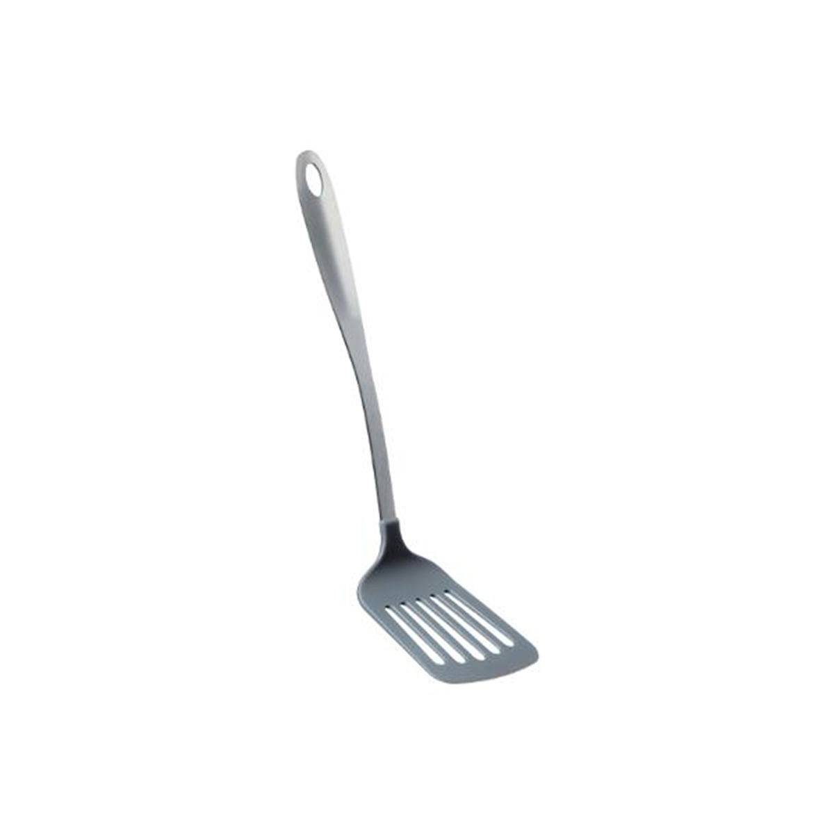 Spatule Ajourée de Cuisine "Inox" 34cm Gris - Image 1