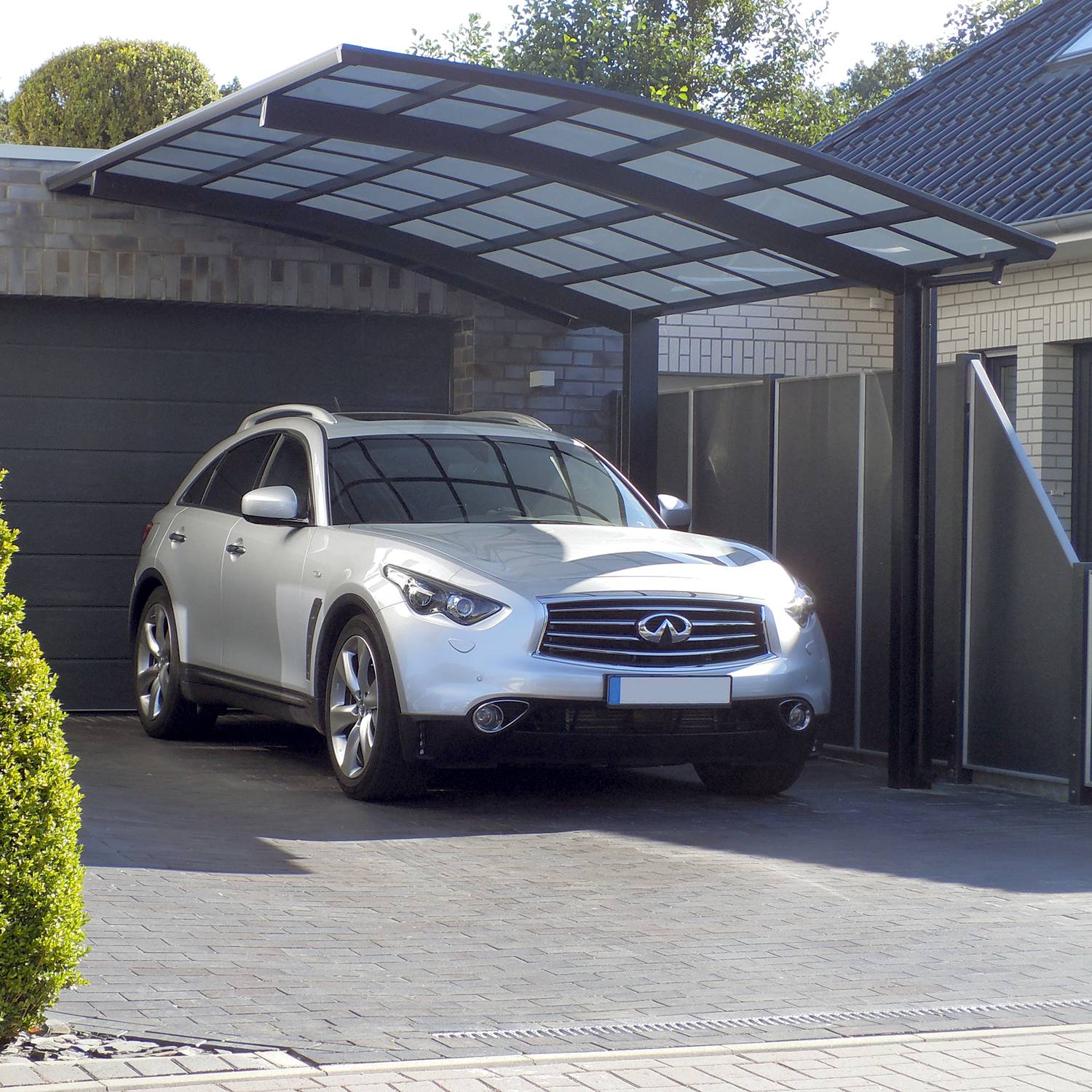 Carport PORTOFORTE standard Type 80 (charge toiture 100kg/m²) thermolaqué noir - XIMAX - Image 4