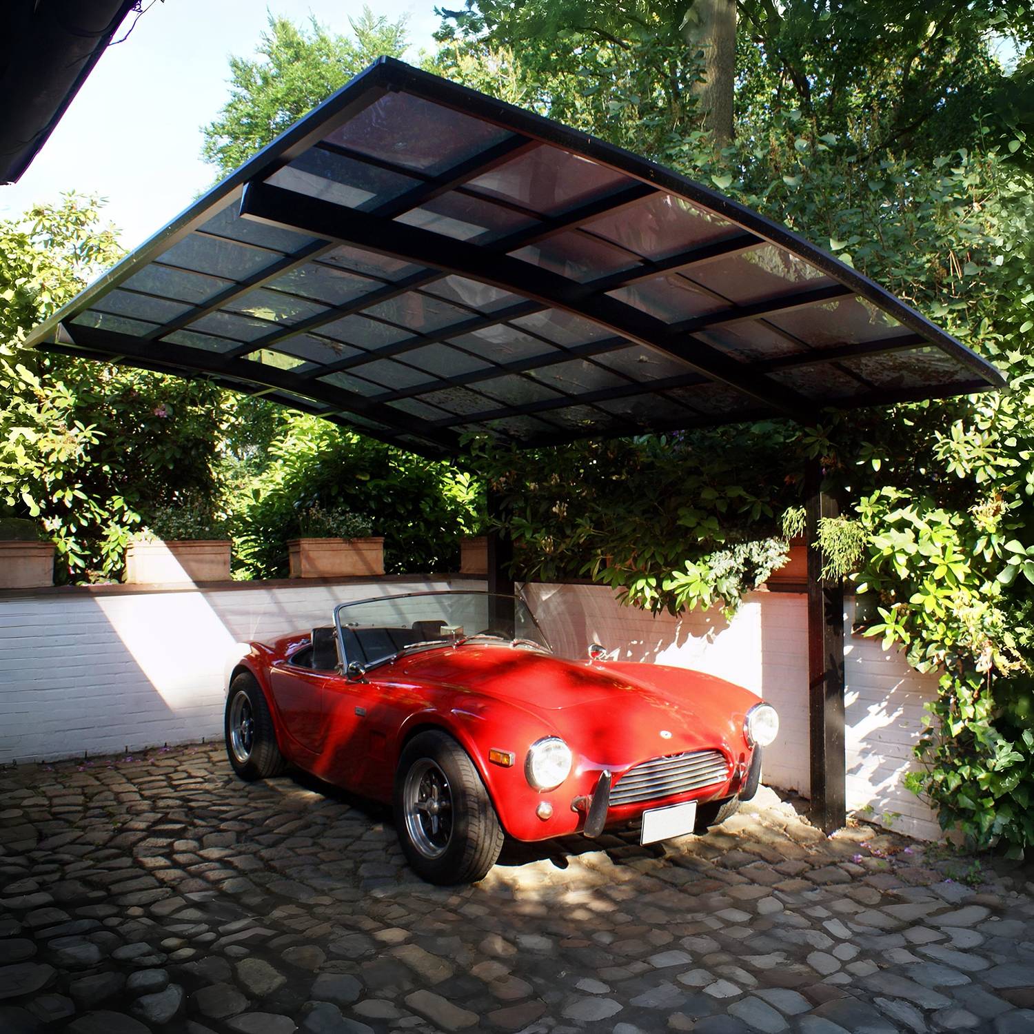 Carport PORTOFORTE standard Type 80 (charge toiture 100kg/m²) thermolaqué noir - XIMAX - Image 3