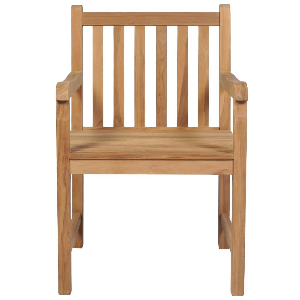 Maison Chic - Lot de 2 Chaises de jardin et coussins - Chaises d'extérieur - Fauteuils de jardin rouge Bois teck massif-JU12840 - Image 3