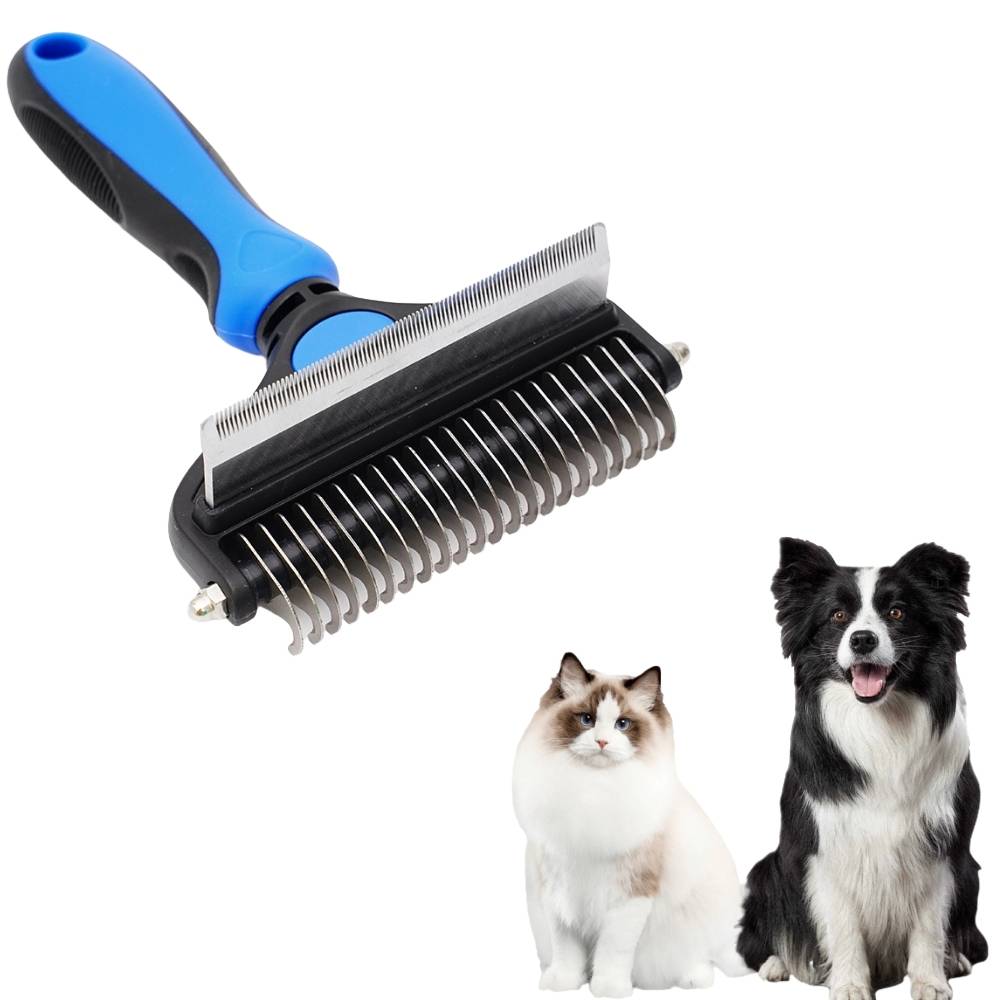Brosse 2 en 1 pour chiens et chats - IntiMeg - Image 1