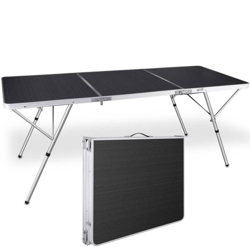Table de camping table de jardin pliante 180x70x70cm Table de buffet intérieur et extérieur - Image 1