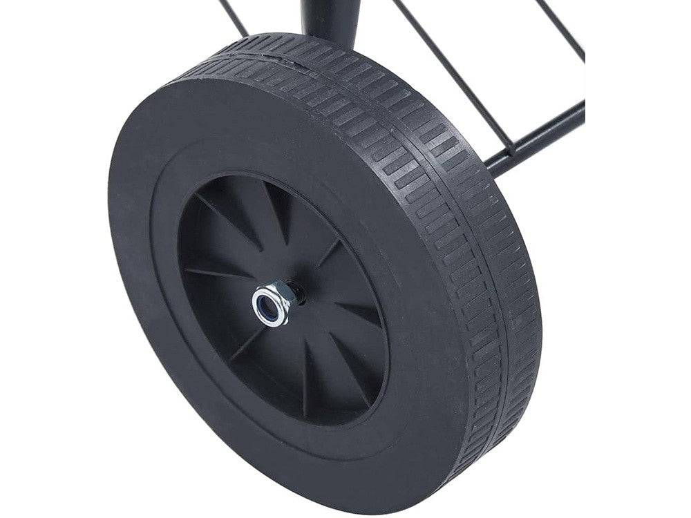 Barbecue  charbon de bois avec roues  couvercle verrouillable 50 cm - Image 7