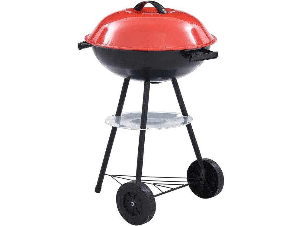 Barbecue  charbon de bois avec roues  couvercle verrouillable 50 cm - Image 6