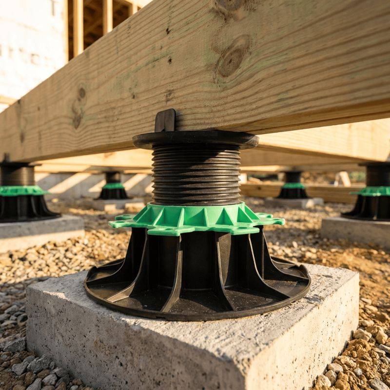 Jouplast - Plot réglable pour lambourde de terrasse surélevée - 80-140mm - lot de 40 - Image 6