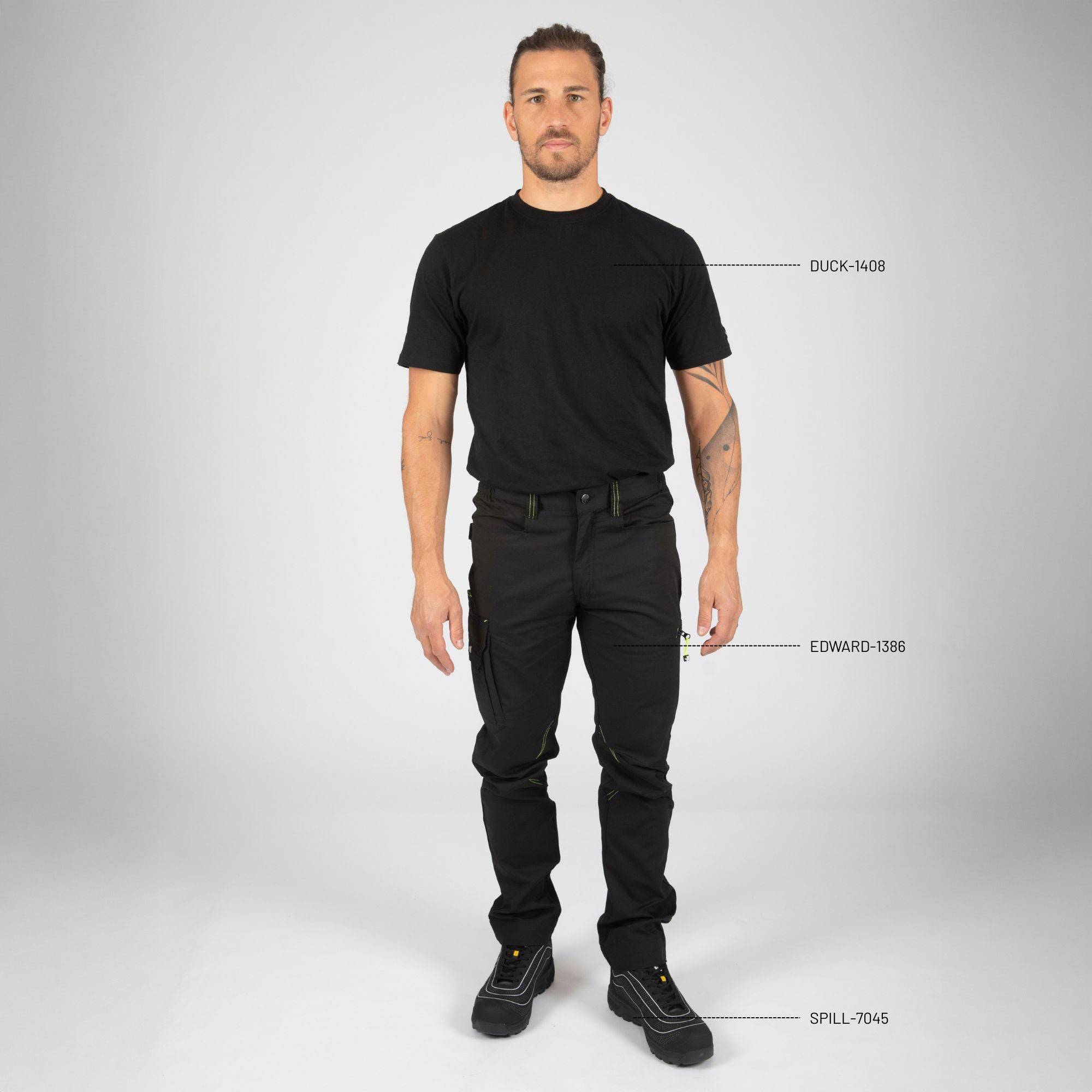 taille 54 - edward - pantalon de travail - 1386 noir - Image 2