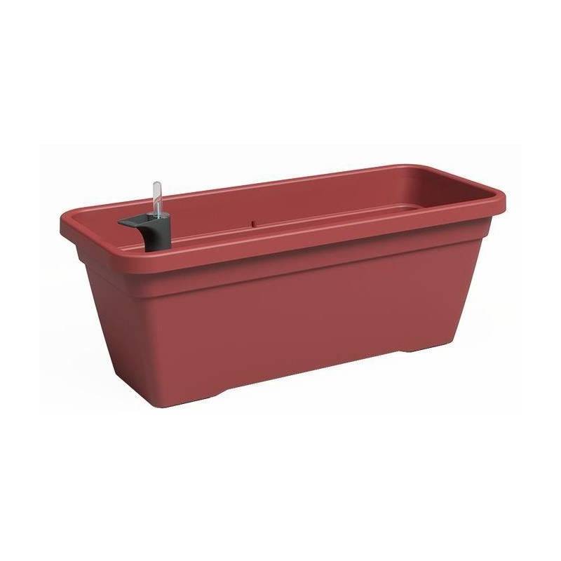 Jardiniere - Plastique - Rouge Foncé� - Rectangulaire - L77,9 X P24 X H22cm - Artevasi - Image 1