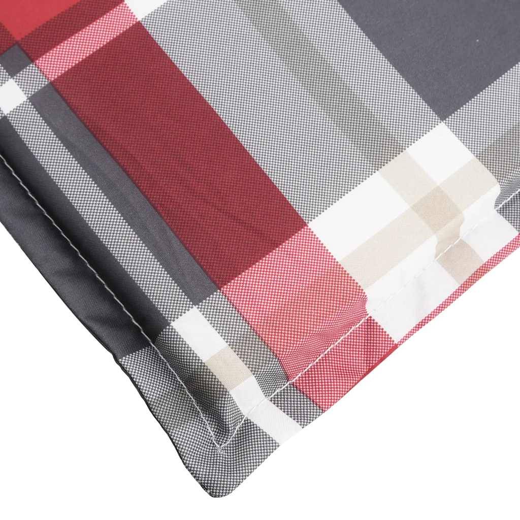 PANGIVO - Coussin de chaise longue polyester carreaux rouge 186 x 58 x 4 cm - PANGIVO - Image 8