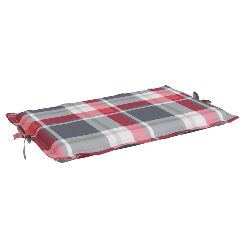PANGIVO - Coussin de chaise longue polyester carreaux rouge 186 x 58 x 4 cm - PANGIVO - Image 7