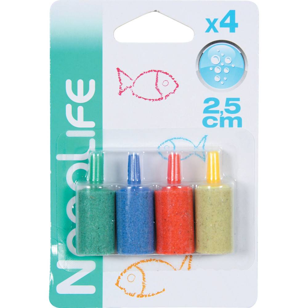 Diffuseur d'air cylindre ø 1.5 x 2.5 cm lot de 4 pour aquarium