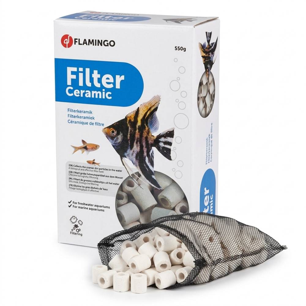 Flamingo - Céramique de filtration en tubes (Nouilles) 550 g pour Aquarium - Image 1