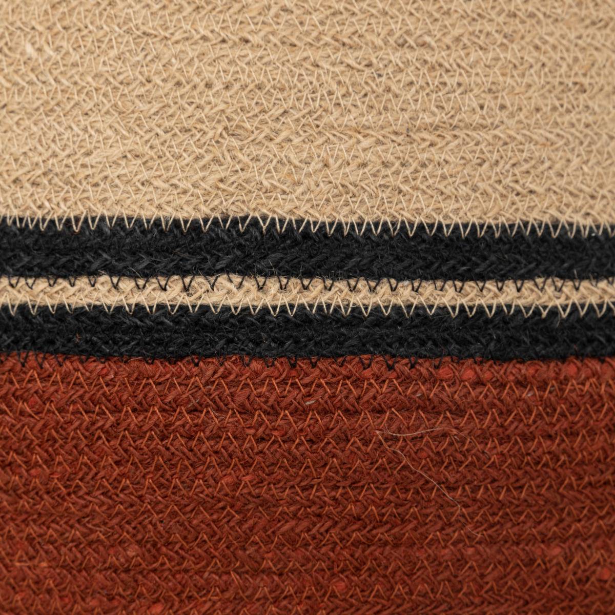 Lot de 2 Paniers de rangement en Jute colorée D 40 et D 30 cm - Image 2