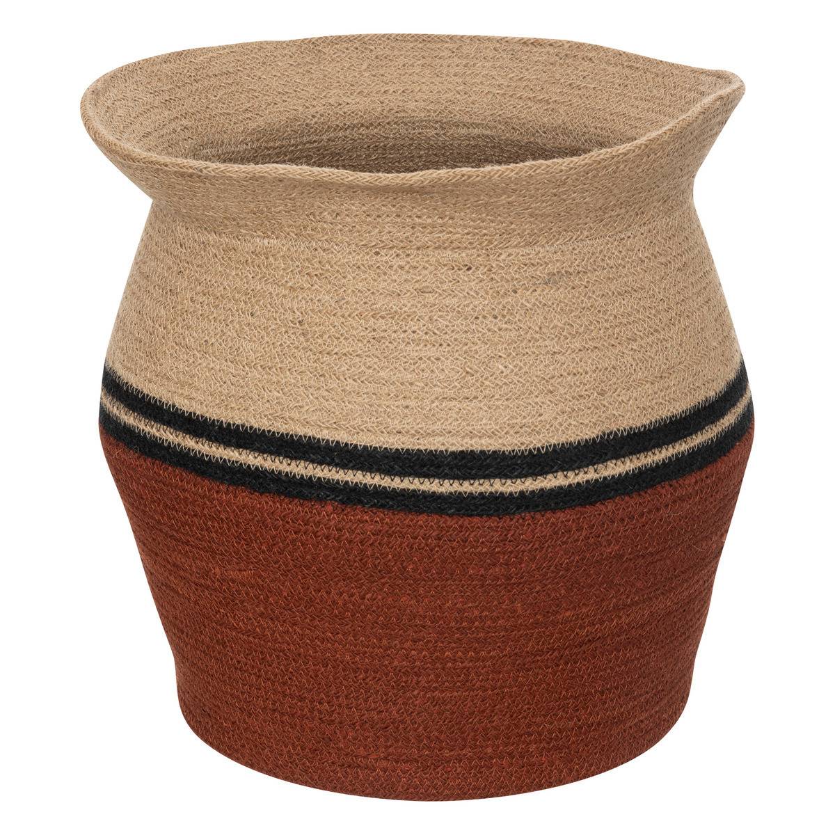Lot de 2 Paniers de rangement en Jute colorée D 40 et D 30 cm - Image 4