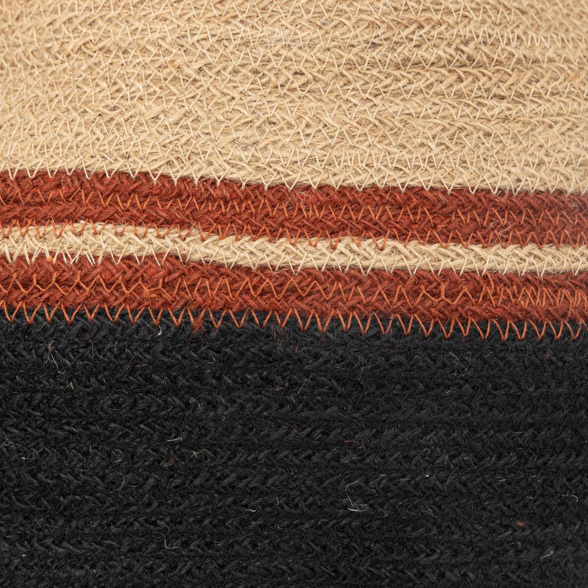Lot de 2 Paniers de rangement en Jute colorée D 40 et D 30 cm - Image 3