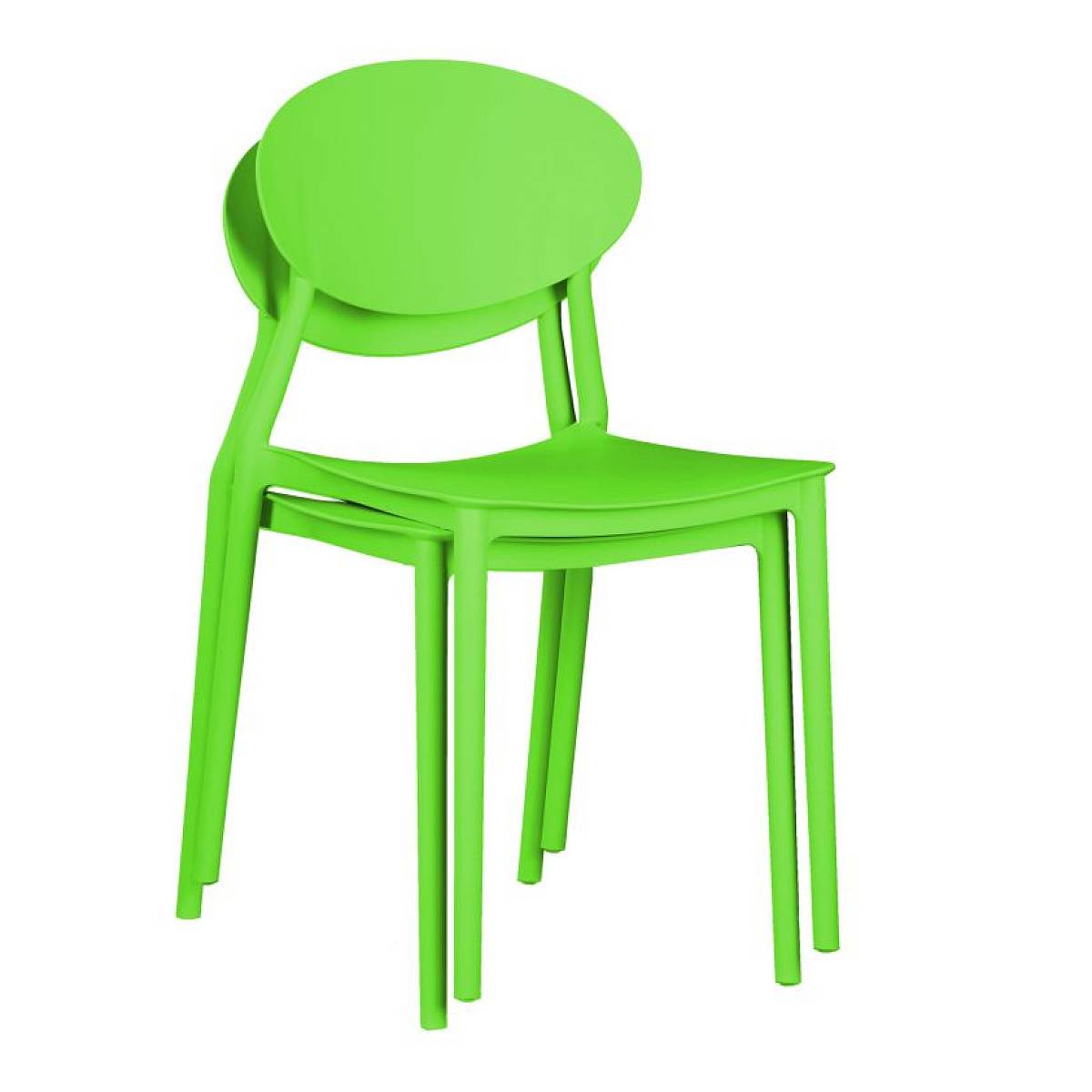 Lot de 4 Chaises de Jardin Vertes - Élégance et Confort Extérieur - Image 3