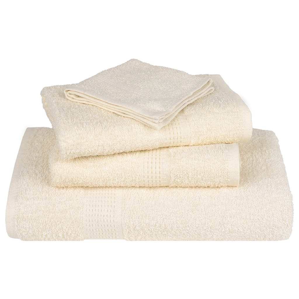 Serviettes de douche FROGN 10 pcs crème 70x140 cm 360 g/m² Maison Chic - Image 4