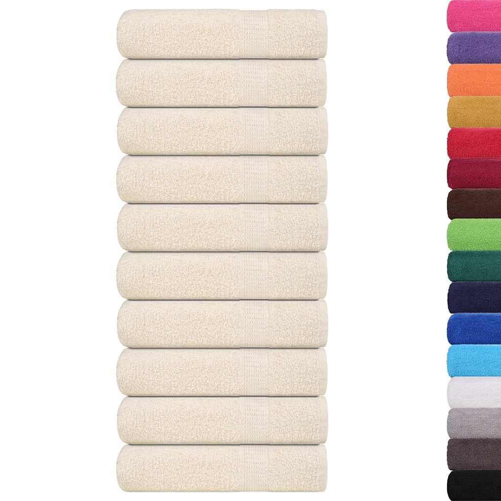 Serviettes de douche FROGN 10 pcs crème 70x140 cm 360 g/m² Maison Chic - Image 1