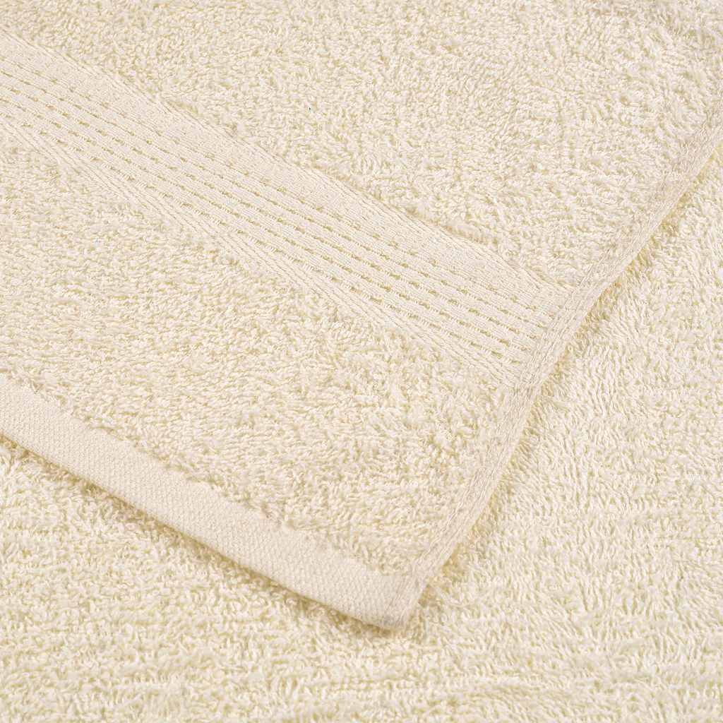 Serviettes de douche FROGN 10 pcs crème 70x140 cm 360 g/m² Maison Chic - Image 6