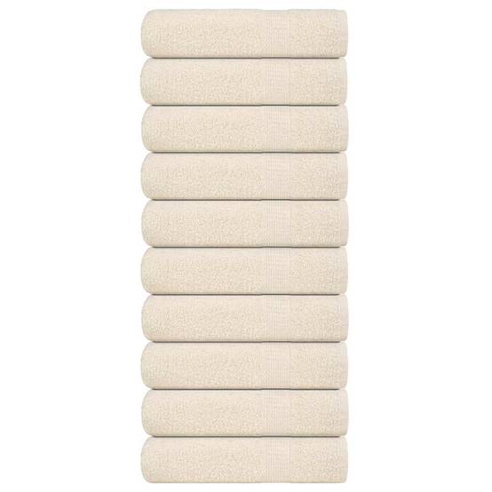 Serviettes de douche FROGN 10 pcs crème 70x140 cm 360 g/m² Maison Chic - Image 2