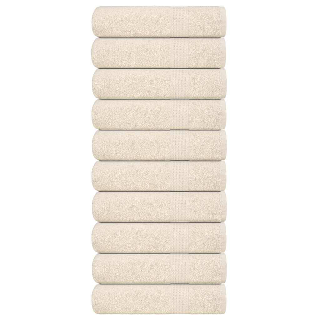 Serviettes de douche FROGN 10 pcs crème 70x140 cm 360 g/m² Maison Chic - Image 2